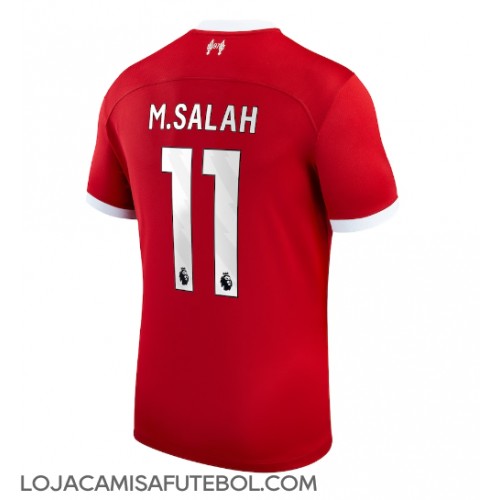 Camisa de Futebol Liverpool Mohamed Salah #11 Equipamento Principal 2023-24 Manga Curta